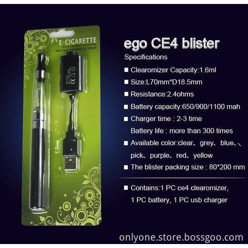 2014 Hot CE Approved Blister CE4 Electronic Cigarette Best Seller 650/900/1100mAh